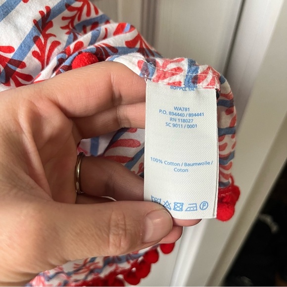 Boden PomPom Trim Striped Dress size 4R - Picture 4 of 5